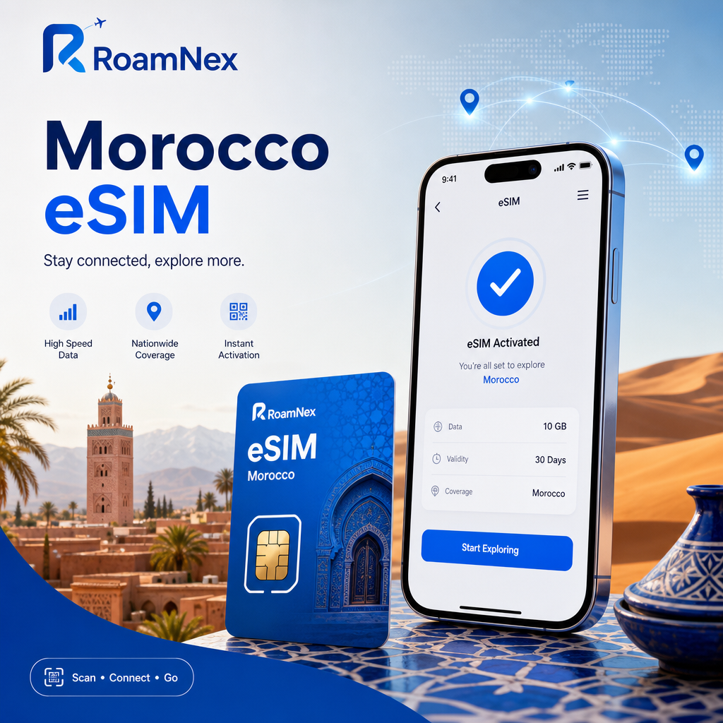 摩洛哥 eSIM|Orange Morocco 5G / IAM 4G|1天-30天流量套餐