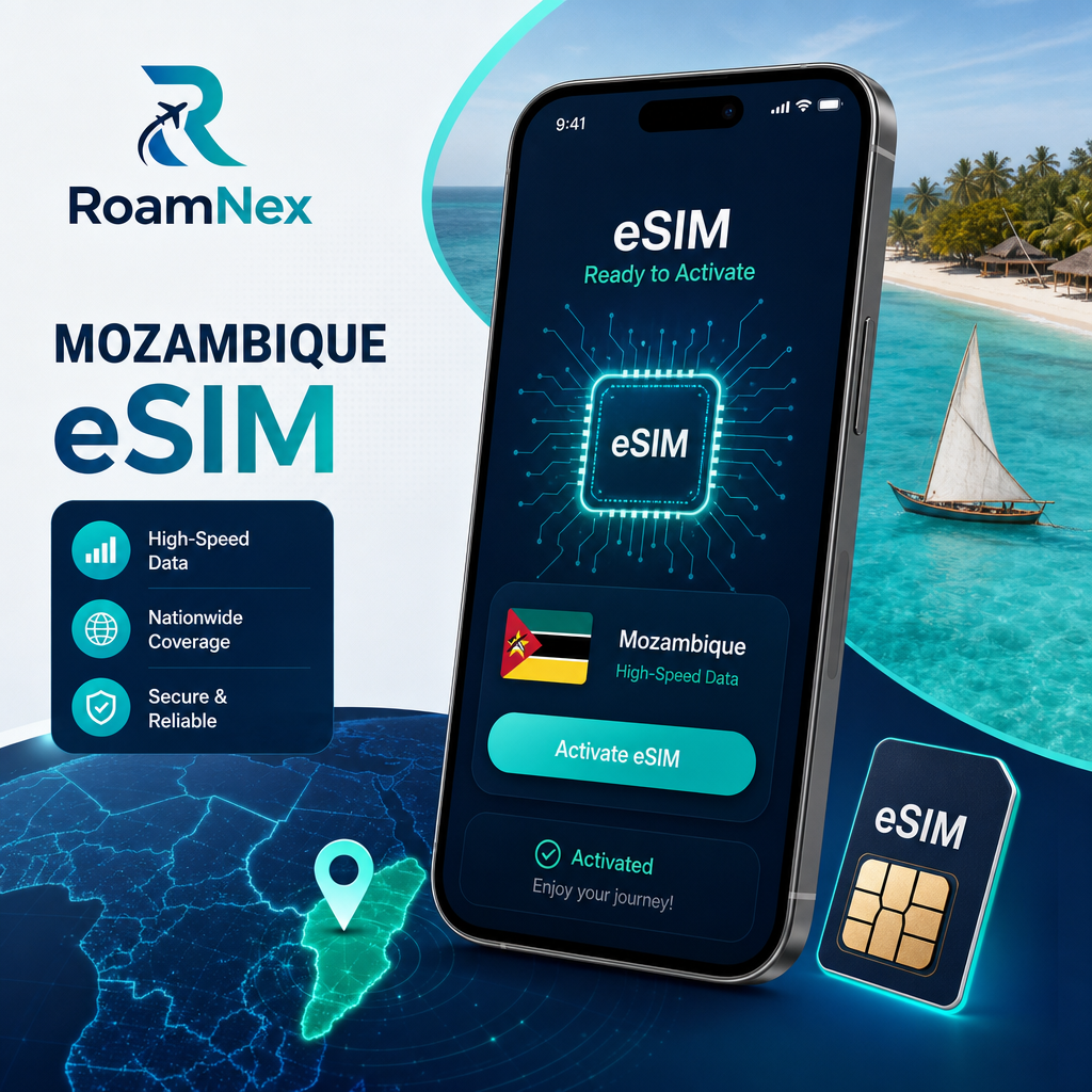 Mozambique eSIM | Vodacom 4G 1GB-20GB | 7-30天