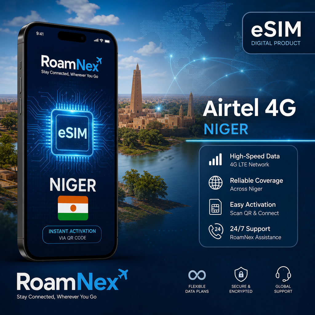 Niger eSIM|Airtel 4G 旅行上网套餐