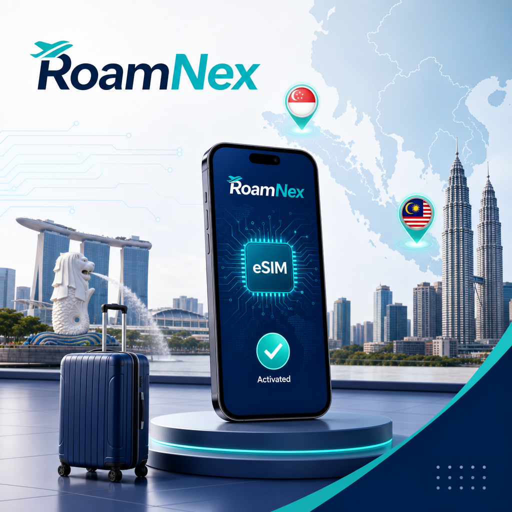 Singapore & Malaysia eSIM|1-3GB/Day|1 Day