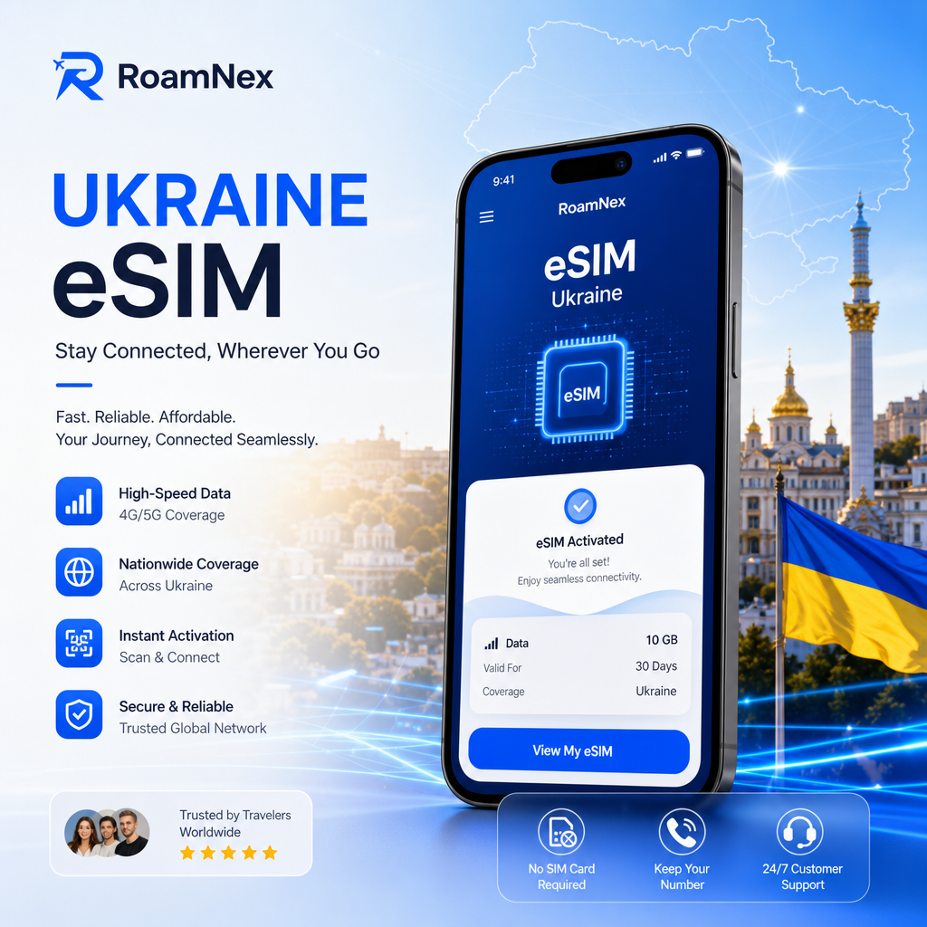Ukraine eSIM|Vodafone / Kyivstar / lifecell 4G 旅行上网套餐