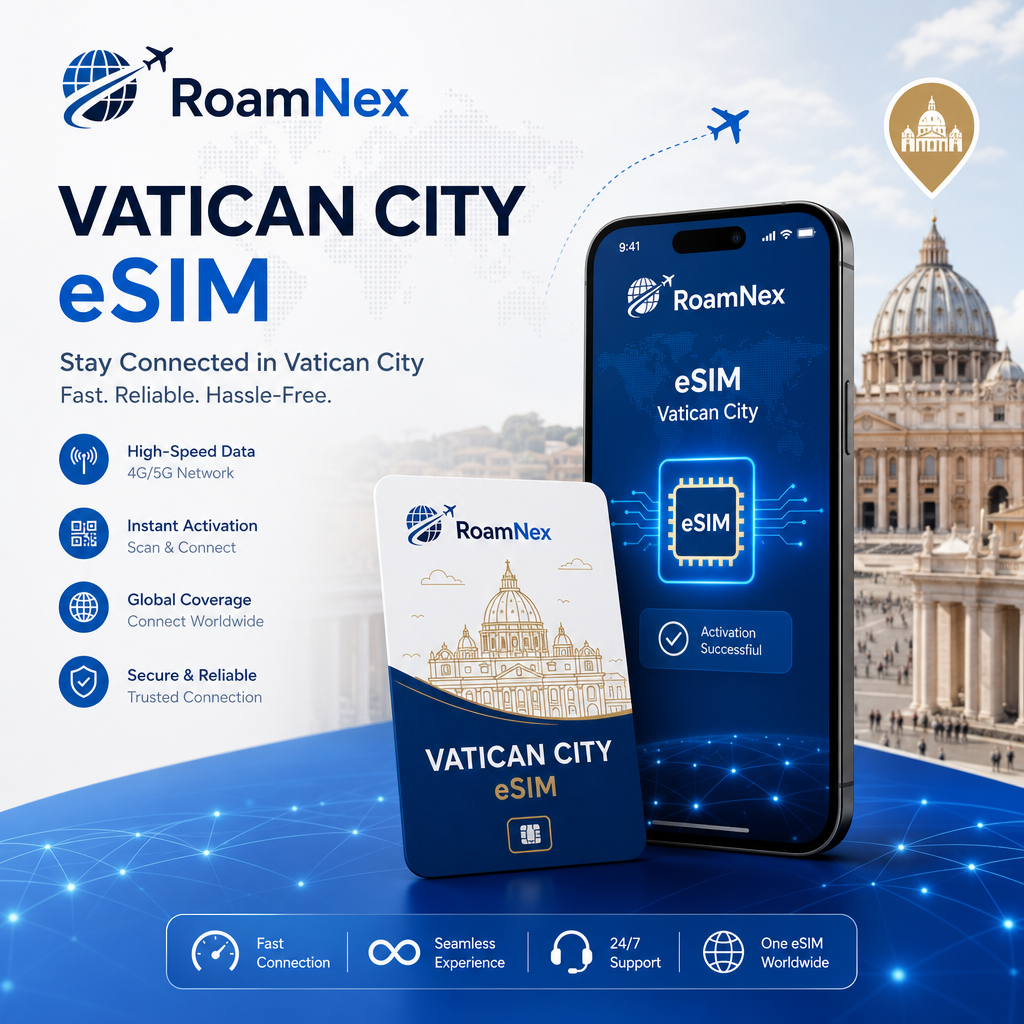 Vatican City eSIM | 1-30 Days, 1GB-20GB & Daily Unlimited Plans
